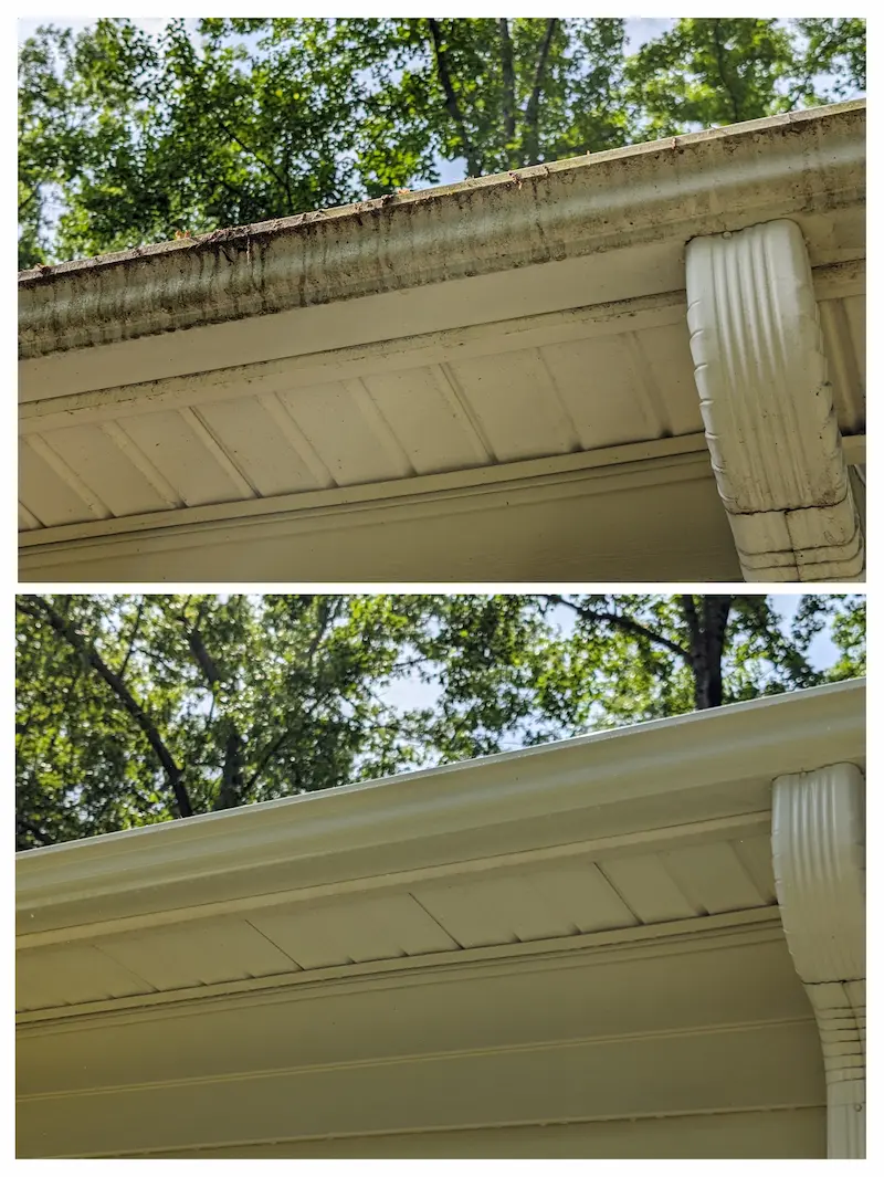 Gutter Brightening Before and After